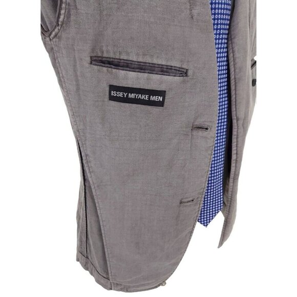 Issey Miyake Men Faded Basic Blazer Size 2 US S Mens Gray - Picture 12 of 16